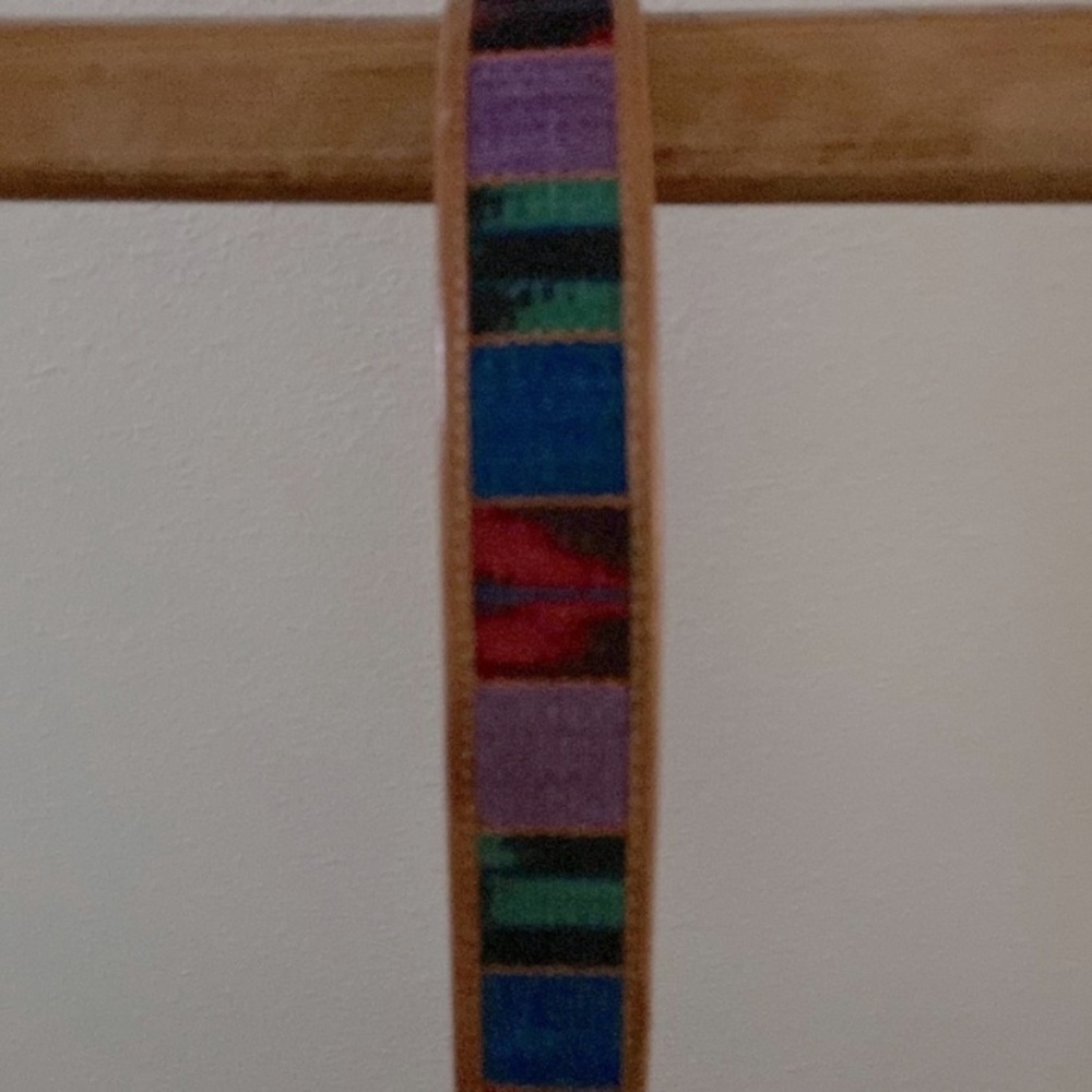 Vintage Leather southwestern 
Textile Belt Made in Guatemala
37” - Picture 2 of 7